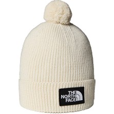 The North Face Tnf Logo Box Pom Beanie Bere NF0A8CHFQLI1 Beyaz
