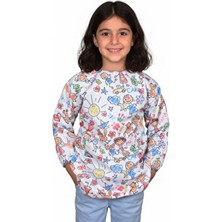 Yorni Family 3-6 Yaş Uzun Kollu Çocuk Faaliyet Aktivite Boyama Önlüğü Su Geçirmez Makinede Yıkanabilir