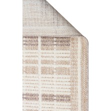 Joy 04 Bej Gri - Yumuşak Dokulu Hav Yapmayan Modern Salon Halısı