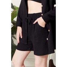 %100 Koton Mollis Kumaş Şort