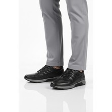 Siyah Hakiki Deri Erkek Casual Ayakkabı 2720-1 M