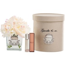 Guerlie and Co. Guerlieandco Krem Pembe 5 Gül Kare Cam Gümüş