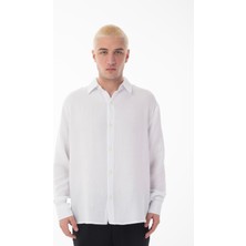 R-6048 Ayaklı Yaka Arka Roba Detaylı Uzun Kol Müslin Gömlek