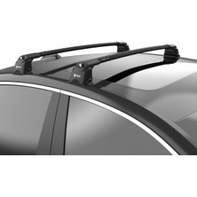 Turtle Air-3 Premium Black Kit, BMW 3 Serisi (G20) Tavan Taşıyıcı, Fix Point Ara Atkı Seti, Renk Siyah, Cross Bar