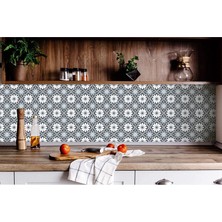Mutfak Tezgah Arası Kaplama 60CM x 100CM Desenli Yapışkanlı Folyo Fayans Masa Dolap Kaplama Sticker