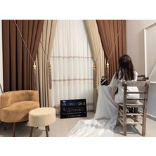 Nivemeshome Trend Şerit Detaylı 1/3 Sık Pileli Tül Perde Apm