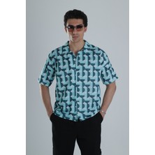 Erkek Küre Desenli Hawai Gömlek