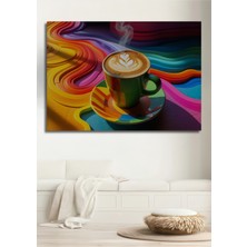 Gökkuşağı Latte Modern Sanat Dekoratif Ahşap Dekoratif Ev/işyeri/ofis Kare Tablo