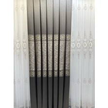 Nivemeshome Likya FT632120 V-2503 Antrasit 1/3 Sık Pileli Fon Perde Apm