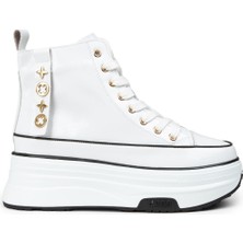 Deery Kadın Beyaz Rugan High Top Sneaker - 25336ZBYZC01