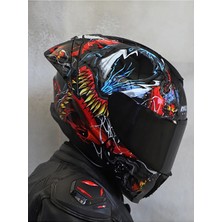 Encore Symbioth Siyah-Kırmızı-Mavi Kask