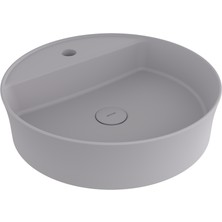 Bocchi Sottile Slim Batarya Banklı Lavabo 45 cm Mat Gri 1599-006-0126