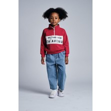 Dik Yaka Sweat  Denim Pantolon Takım