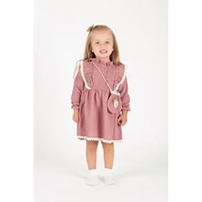 Miniko Kids Kız Bebek Elbise Uzun Kol Yumuşak Pamuklu Kumaşla Tasarlandı