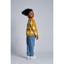 Ayıcık Desenli Hırka T-Shirt Denim Pantolon Takım