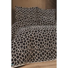 Stone 4 Parça Yatak Örtüsü 240X260 Siyah Cappucino