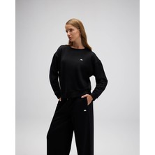 Ellesse Kadın Sweatshirt EF527-BK Siyah Rahat Kesim Tasarım Sezonluk Kullanım İçin