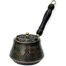 Bakır Buhardanlık-Tütsülük Ahşap Kulplu
