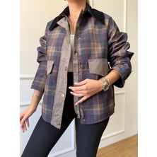 Siyah Yakalı Ekose Ceket