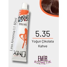 Düşük Amonyaklı Saç Boyası 60ML Yoğun Çikolata Kahve 5.35
