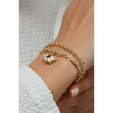 Cetaş Lotus 14 Ayar Altın Bileklik