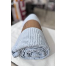 Çeyiz Diyarı Çift Kişilik Yazlık Pamuklu Tek Pike Mavi