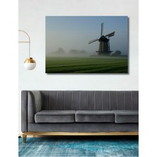 Sisli Sabahın Rüzgar Gülü Dekoratif Ahşap Ev/işyeri/ofis Kare Tablo