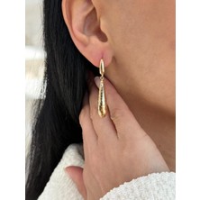 Disco Bullet 14 Ayar Altın Küpe