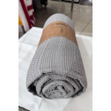 Çeyiz Diyarı Tek Kişilik Yazlık Pamuklu Tek Pike Gri