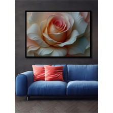 Çerçeve Görünümlü Büyülü Pembe Gül Yağlı Boya Görünümlü Dekoratif Ahşap Ev/işyeri/ofis Kare Tablo