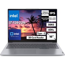 Lenovo Thinkbook 16 Gen 6 I5-13420H 16 GB 256 GB SSD UHD Graphics 16" Wuxga Windows 11 Pro Notebook 21KH00SXTRAT31