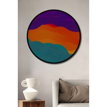 Çerçeve Görünümlü Dalgalı Modern Sanat Dekoratif Ahşap Dekoratif Ev/işyeri/ofis Yuvarlak Tablo