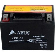 Abus YTX9A-BS Yatık Akü