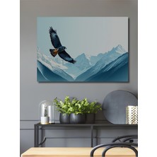 Dağların Kartalı Yağlı Boya Görünümlü Dekoratif Ahşap Ev/işyeri/ofis Kare Tablo