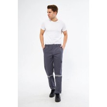 Pantolon 16/12 Gabardin  Reflektörlü Kargo Cepli Gri