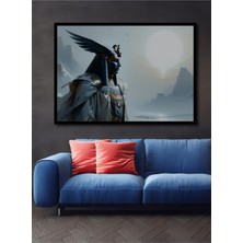 Çerçeve Görünümlü Firavun Tutankamon Yağlı Boya Görünümlü Dekoratif Ahşap Ev/işyeri/ofis Kare Tablo