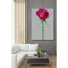 Pembe Rüya Gülü Dijital Yağlı Boya Görünümlü Dekoratif Ahşap Ev/işyeri/ofis Kare Tablo