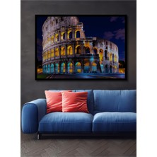 Çerçeve Görünümlü Roma Kolezyum Işık Oyunu Dekoratif Ahşap Ev/işyeri/ofis Kare Tablo