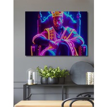 Neon Kral Modern Sanat Dekoratif Ahşap Ev/işyeri/ofis Kare Tablo