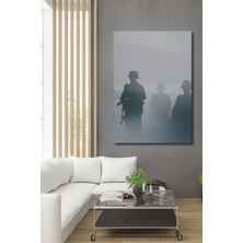 Asker Silüetleri Modern Sanat Dekoratif Ahşap Ev/işyeri/ofis Kare Tablo