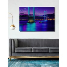 Neon Işıltılı Köprü Modern Sanat Dekoratif Ahşap Ev/işyeri/ofis Kare Tablo