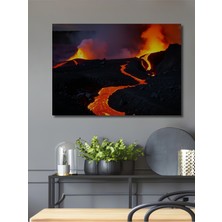 Ateşin Dansı Yağlı Boya Görünümlü Dekoratif Ahşap Ev/işyeri/ofis Kare Tablo