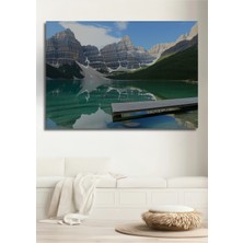 Dağların Gölgesi Pastel Boya Görünümlü Dekoratif Ahşap Ev/işyeri/ofis Kare Tablo