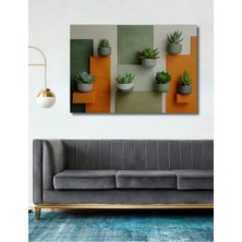 Sukulent Bahçesi Modern Sanat Dekoratif Ahşap Dekoratif Ev/işyeri/ofis Kare Tablo