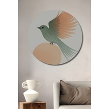 Minimalist Kuş Uçuşu Dekoratif Ahşap Ev/işyeri/ofis Yuvarlak Tablo