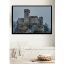 Çerçeve Görünümlü Kış Masalı Şatosu Dekoratif Ahşap Dekoratif Ev/işyeri/ofis Kare Tablo