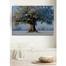 Büyülü Kış Ağacı Manzarası Dekoratif Ahşap Ev/işyeri/ofis Kare Tablo