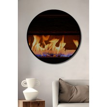Çerçeve Görünümlü Ateş Dansı Modern Dekoratif Ahşap Dekoratif Ev/işyeri/ofis Yuvarlak Tablo