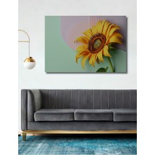 Minimalist Ayçiçeği Rüyası Dekoratif Ahşap Ev/işyeri/ofis Kare Tablo