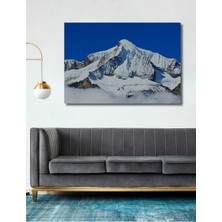 Buzul Dağı Yağlı Boya Görünümlü Dekoratif Ahşap Ev/işyeri/ofis Kare Tablo
